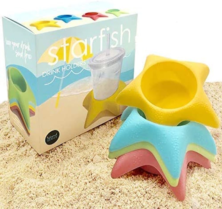 sland Genius Beach Starfish Sand Coasters (4-Pack)