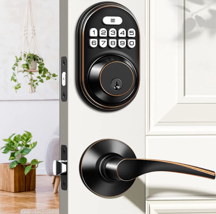 Veise Keyless Entry Door Lock with 2 Lever Handles