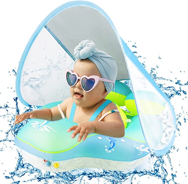 pool float with canopy: Qrooper Baby Swimming Float