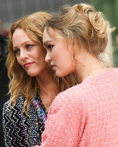 Vanessa Paradis and daughter Lily-Rose Depp attend the Chanel Womenswear Spring/Summer 2021 show