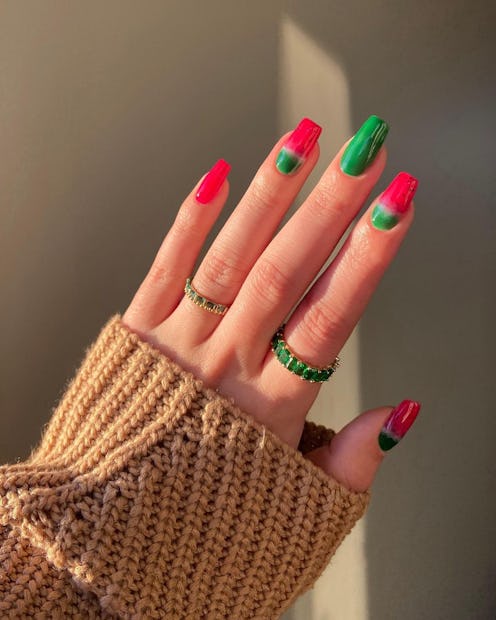 Here are the best nail art design ideas for watermelon nails.