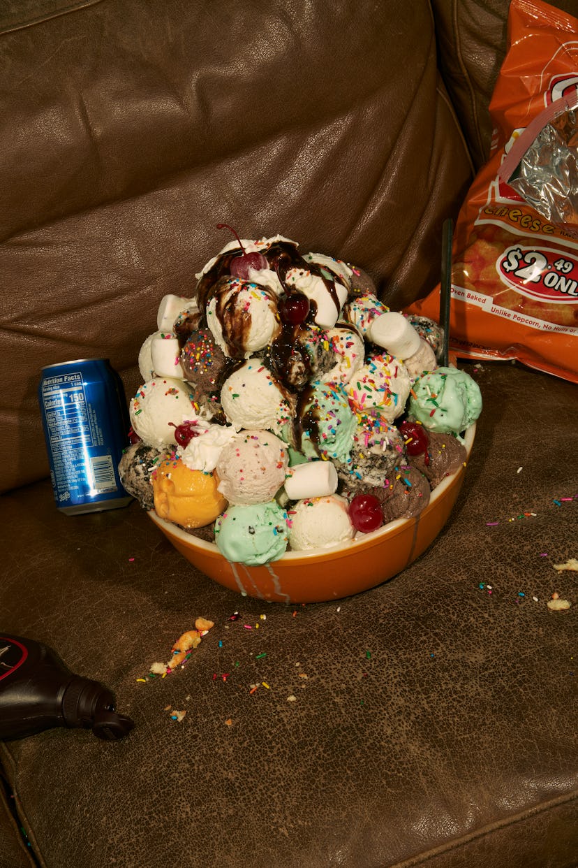a gigantic ice cream sundae