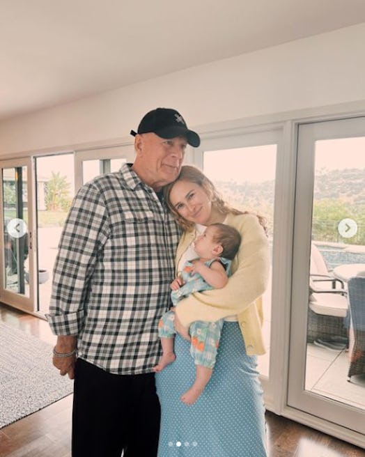 Rumer Willis shared sweet pictures of her dad with baby Louetta.