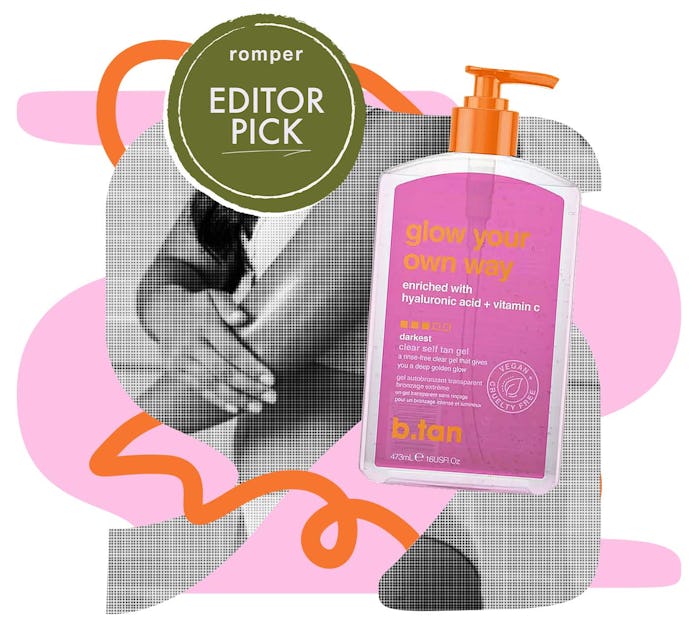 b.tan glow your own way self-tanner in a review of the product