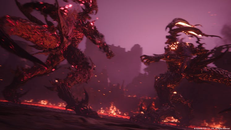 Ifrit vs. Ifrit battle FF16