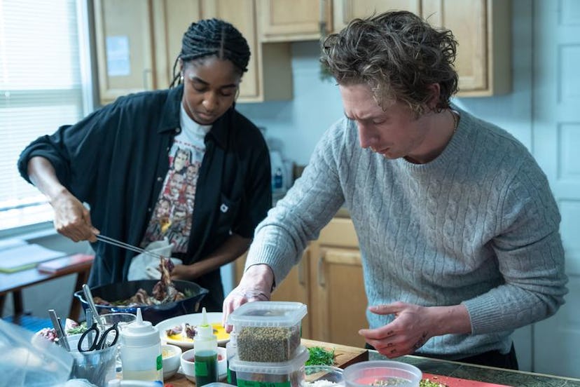 Jeremy Allen White and Ayo Edebiri on ‘The Bear.’ Photo via FX