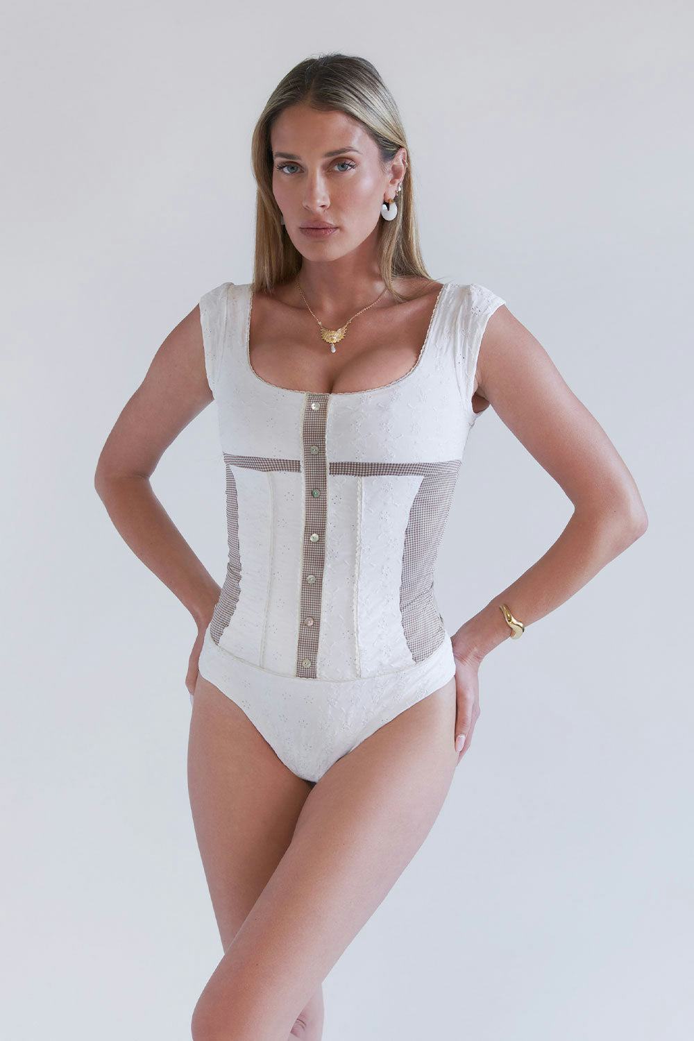 September Eyelet One Piece Swimsuit