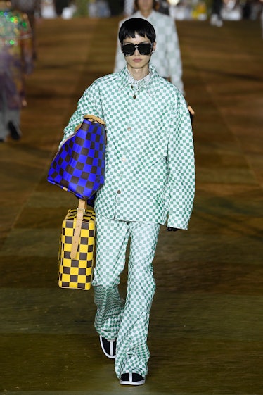 A model on the runway at the Louis Vuitton Menswear Collection News  Photo - Getty Images