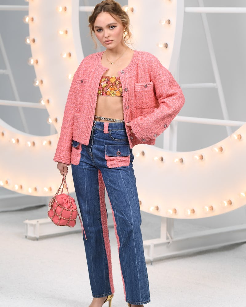 Lily-Rose Depp attends the Chanel Womenswear Spring/Summer 2021 show 