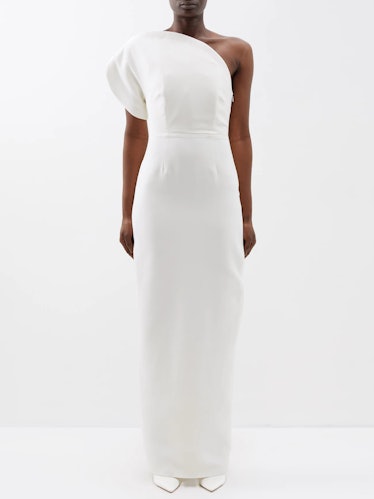 roland mouret Asymmetric One-Shoulder Gown