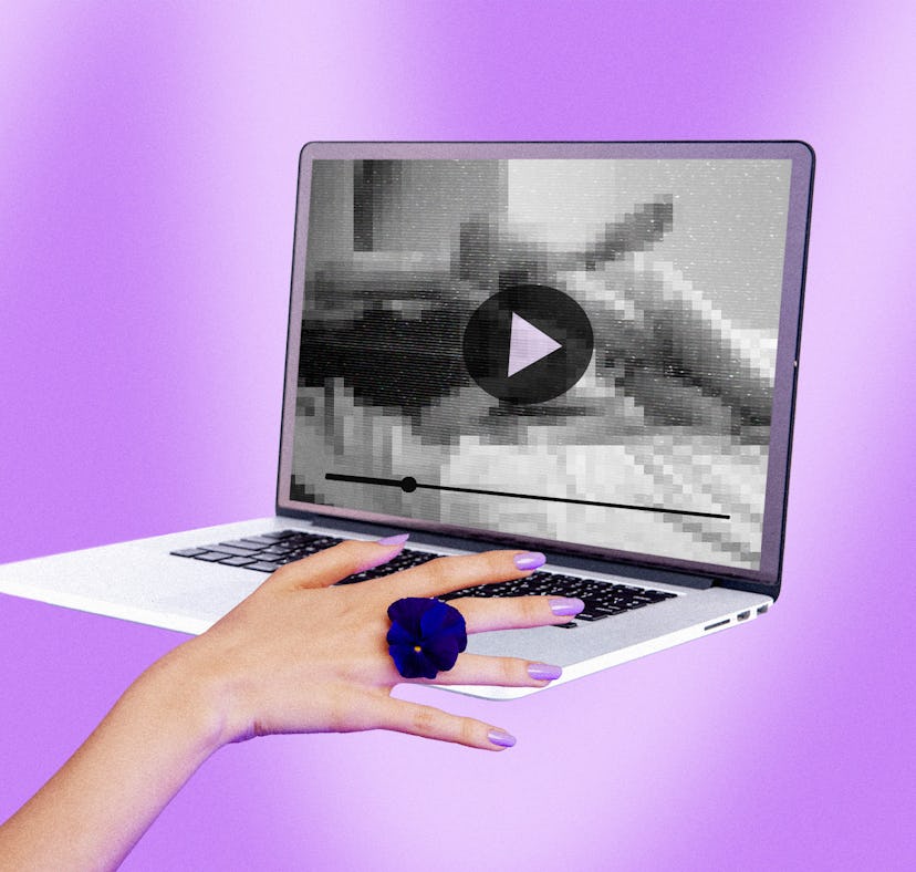 an anonymous person watching porn