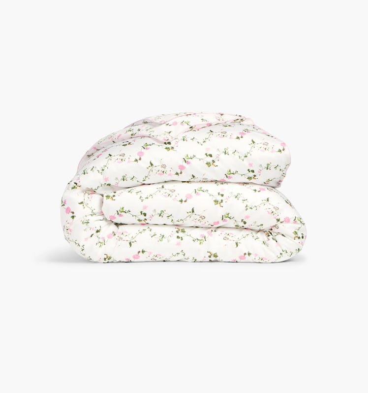 Pink Pond Floral Duvet Cover