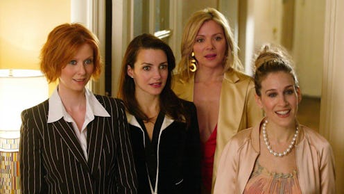 Cynthia Nixon, Kristin Davis, Kim Cattrall, and Sarah Jessica Parker in 'Sex and the City.' Photo vi...
