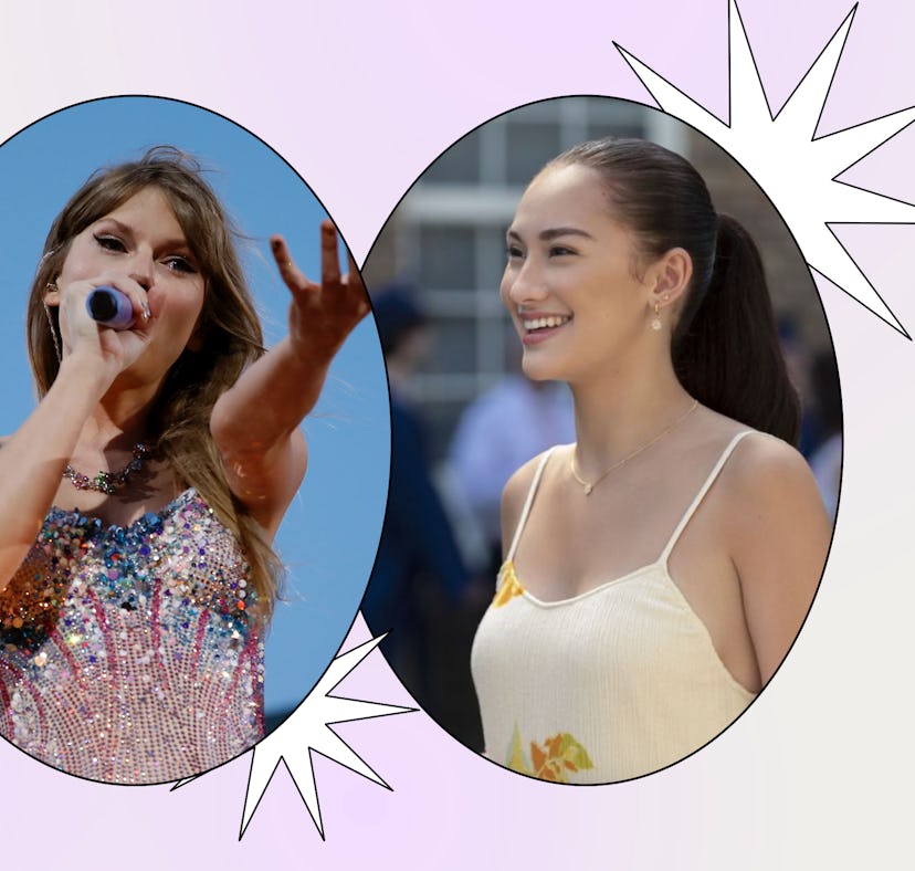 Taylor Swift & Lola Tung had a moment at the 'Eras Tour'.