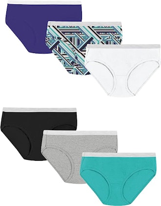 Hanes Moisture-Wicking Cotton Hipster Underwear (6-Pack)