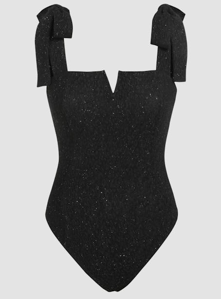 Black Glitter Bodysuit