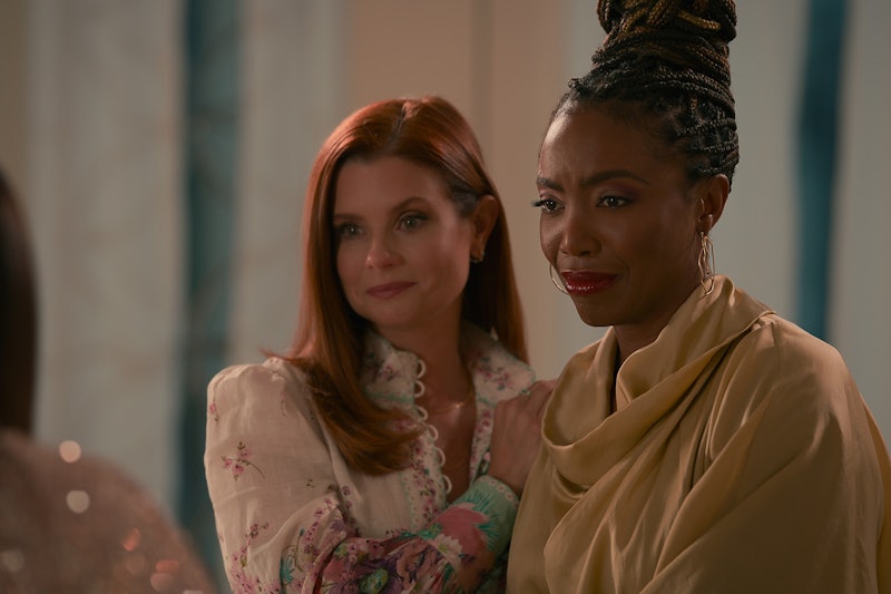 JoAnna Garcia Swisher as Maddie Townsend, Heather Headley as Helen Decatur in episode 310 of Sweet M...