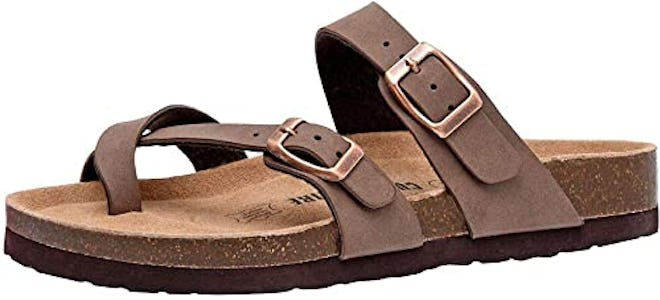 CUSHIONAIRE Luna Cork Footbed Sandal