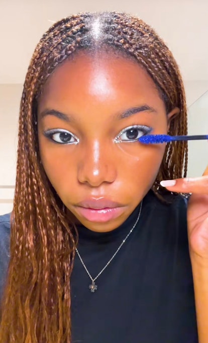 A Beyoncé fan shows off her 'Renaissance Tour' makeup look.