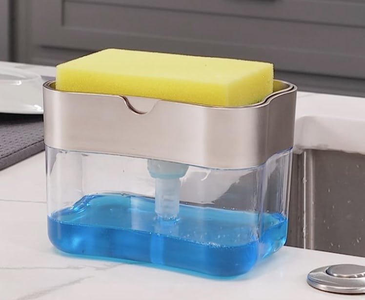 S&T INC. Dish Soap Dispenser And Sponge Holder