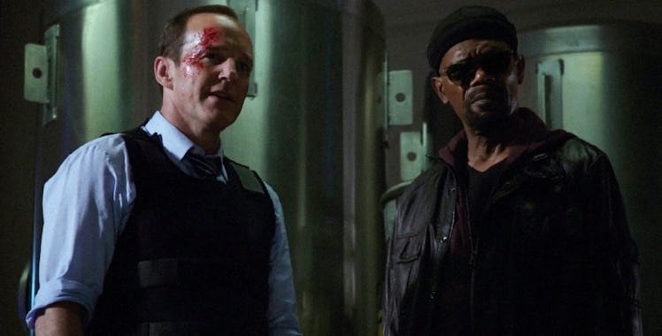 Clark Gregg and Samuel L. Jackson in Marvel's Agents of S.H.I.E.L.D.
