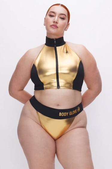 Plus size 2025 gold bikini
