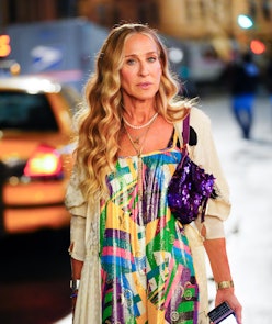 Sarah Jessica Parker seen filming 'And Just Like That...'
