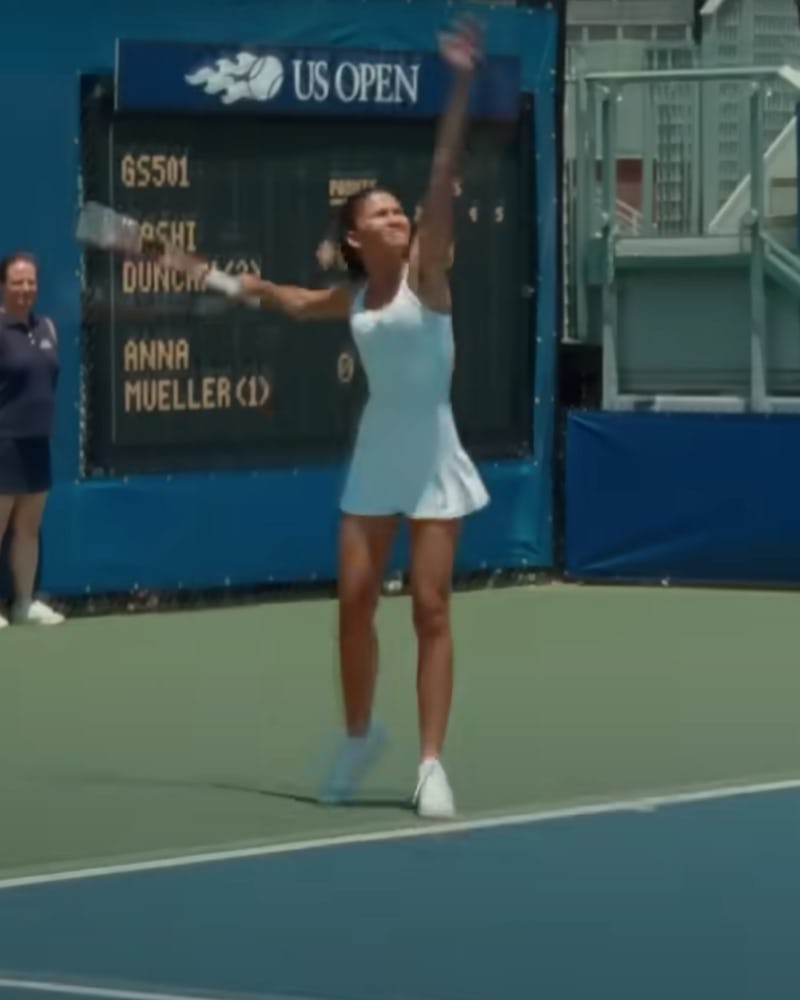 zendaya white tennis dress challengers movie