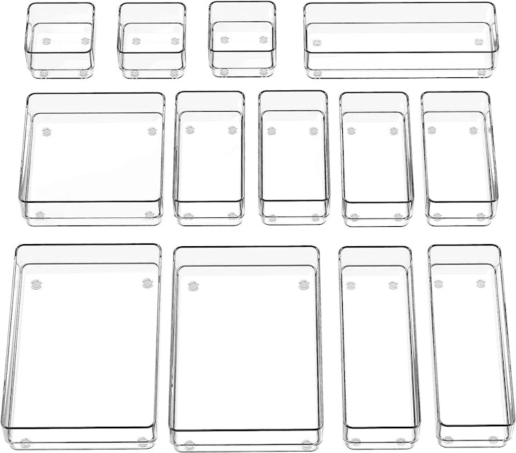 SMARTAKE 13-Piece Drawer Organizers