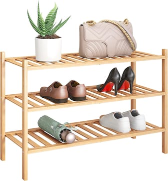 BMOSU 3-Tier Bamboo Shoe Rack