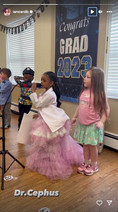 Kulture Cephus, Cardi B's daughter, graduates from preschool, announcing her intention to be a docto...