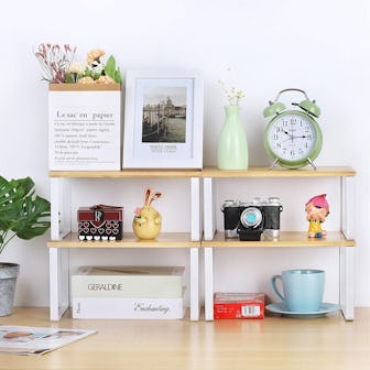NEX Bamboo Kitchen Cabinet and Counter Shelf Organizer