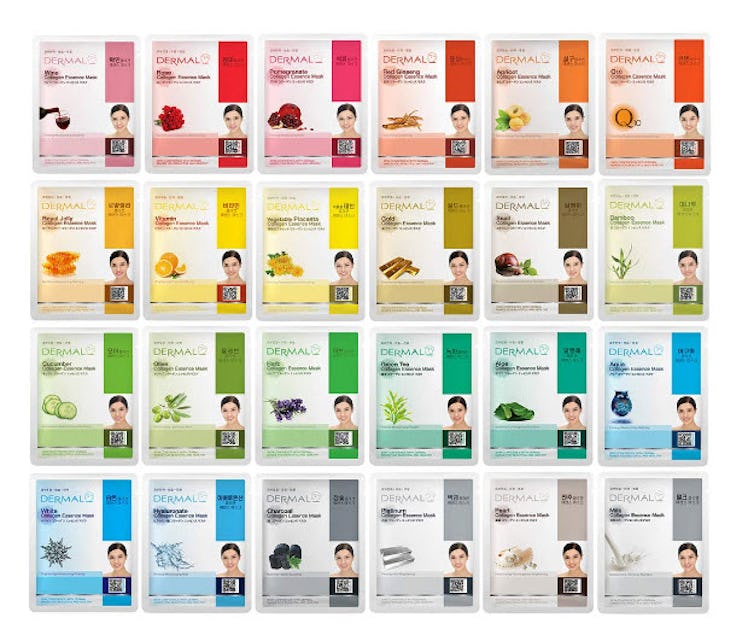 DERMAL Combo Pack Korean Face Mask (24-Pack)