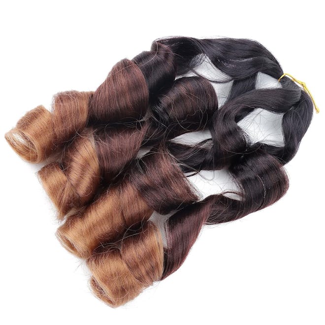 LMZIM  French Curl Hair 6 Pack Synthetic Braiding Hair