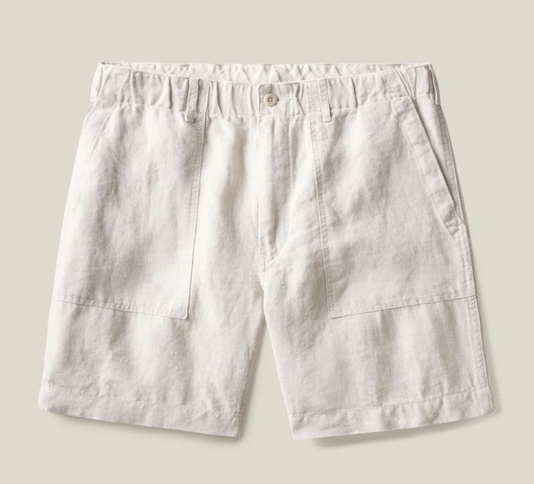 Buck Mason Loomed Linen Fatigue Shorts