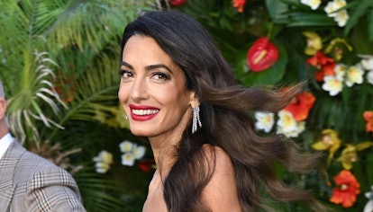 Amal Clooney attends the 'Ticket To Paradise' World Premiere at Odeon Luxe Leicester Square