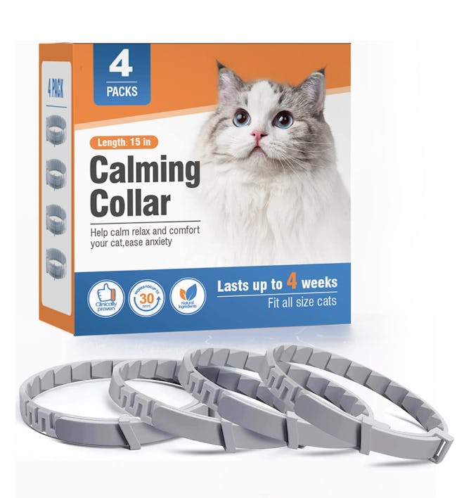 Pzlagia Cat Calming Collar (4-Pack)