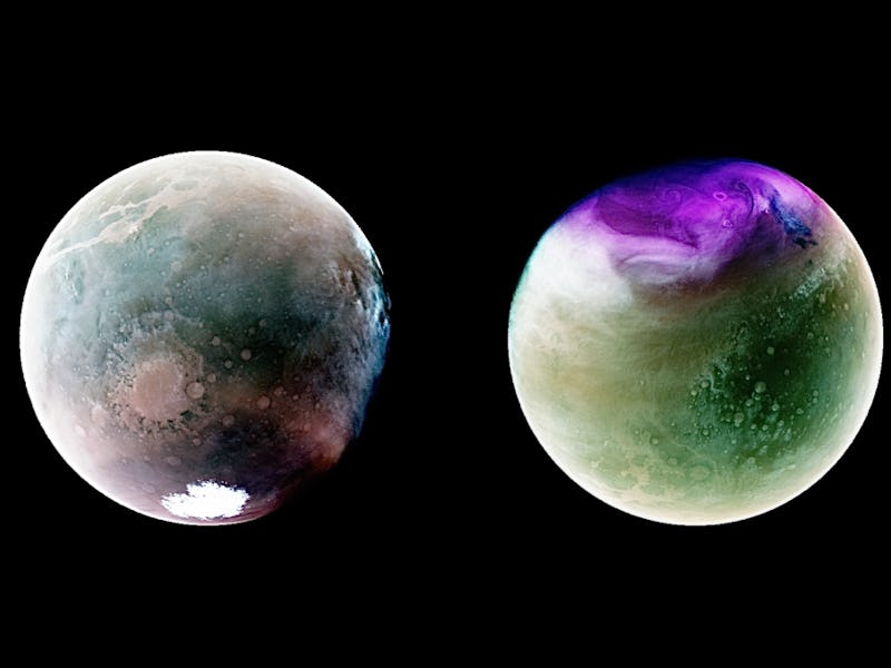 NASA images of Mars.