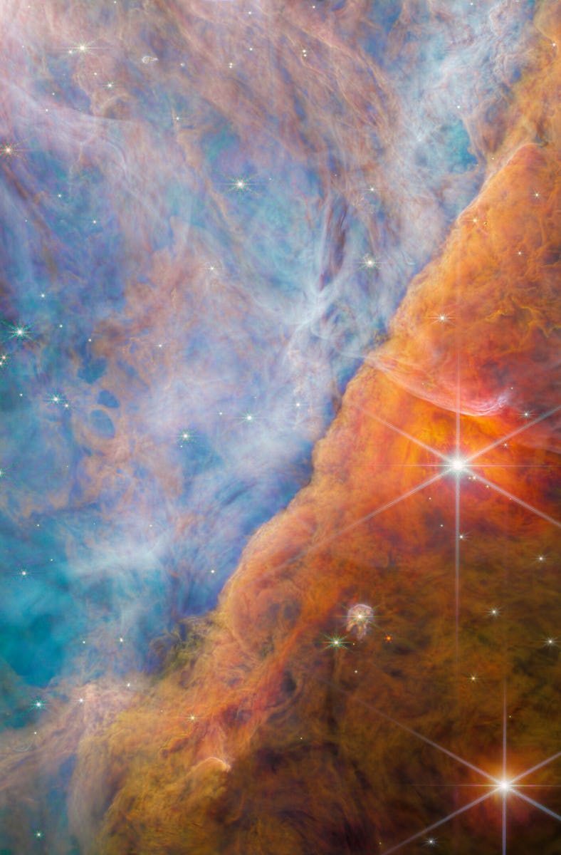 Image of space captured from Webb Telescope.