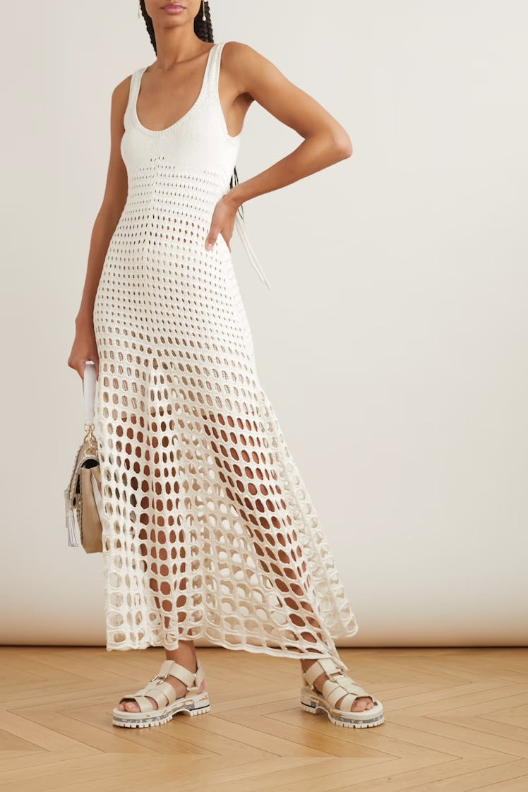Chloé Crocheted Silk Maxi Dress