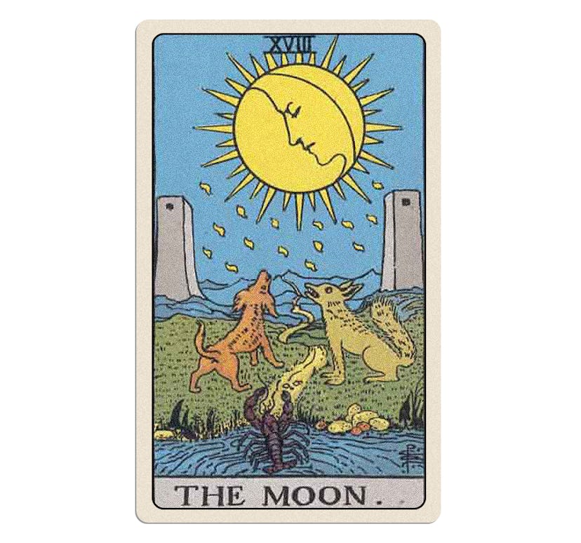 July 2023's tarot reading includes The Moon.