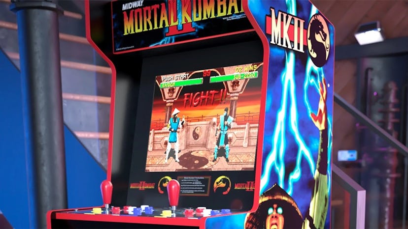 A Mortal Kombat II arcade cabinet