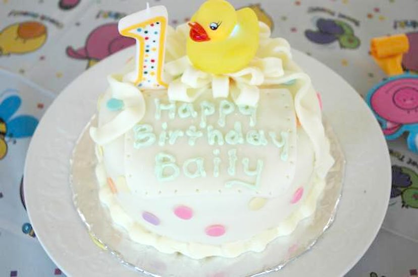 The first cake Liz Marek made.