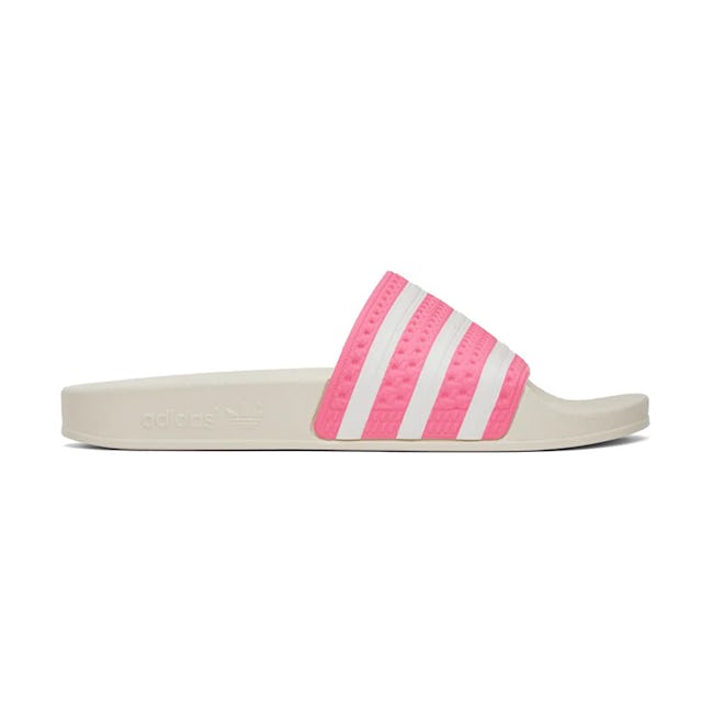 Adidas Originals Pink & White Adilette Slides