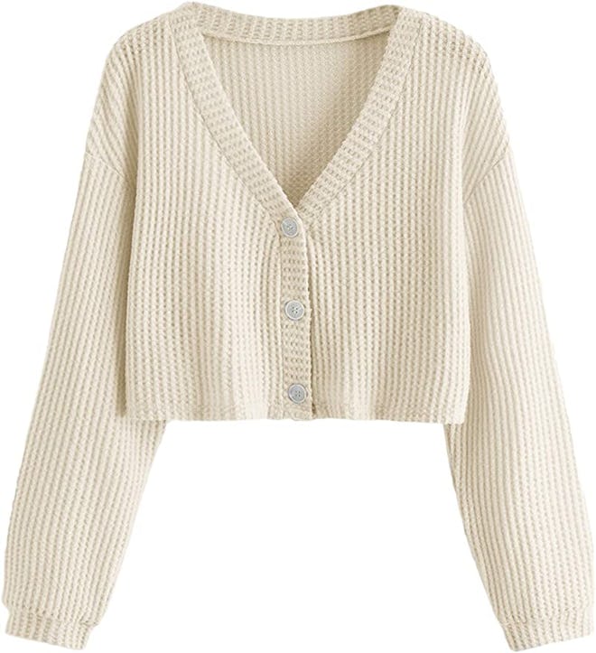 SweatyRocks Long Sleeve Knit Cardigan Sweater