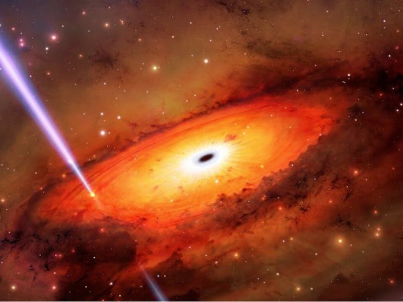 Astronomers studying a powerful gamma-ray burst (GRB) with the International Gemini Observatory may ...
