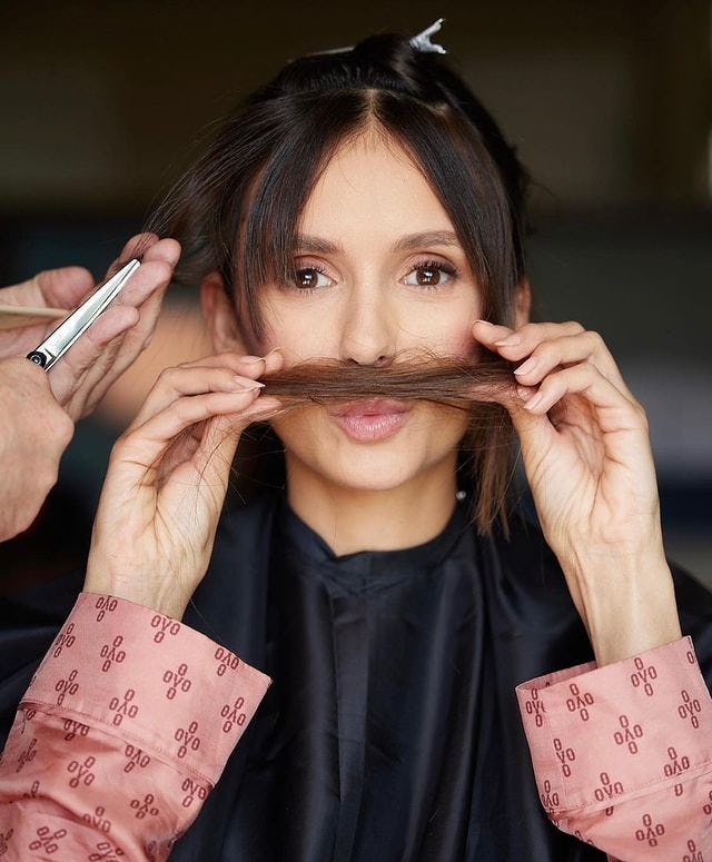 Nina Dobrev's Blunt Bangs Give The Star An Entirely Different Look