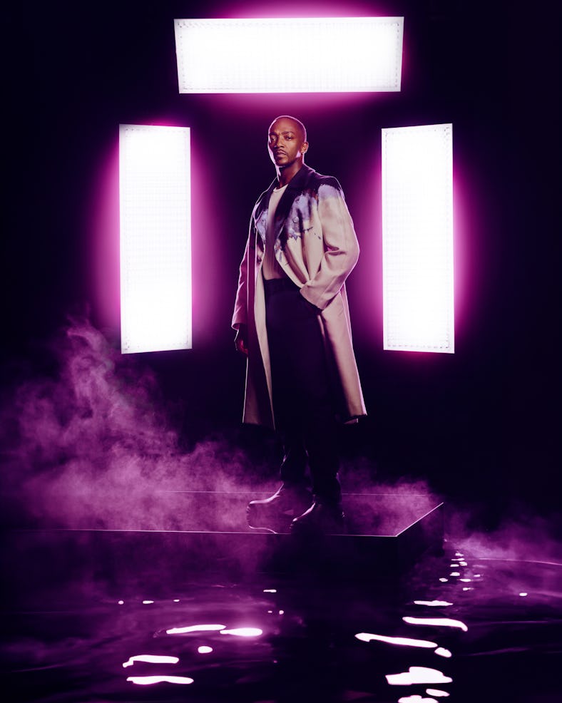 Anthony Mackie, star of Peacock's Twisted Metal, on the set of Inverse's digital cover shoot