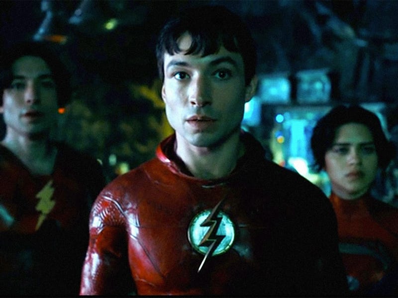 Ezra Miller and Sasha Calle in The Flash