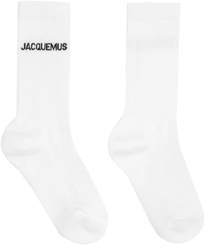 Jacquemus Logo Intarsia Knit Stretched Socks